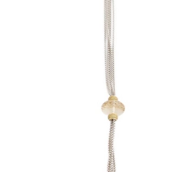 DAVID YURMAN CITRINE & SAPPHIRE STERLING SILVER & 18K MULTI-CHAIN NECKLACE - Picture 6 of 11